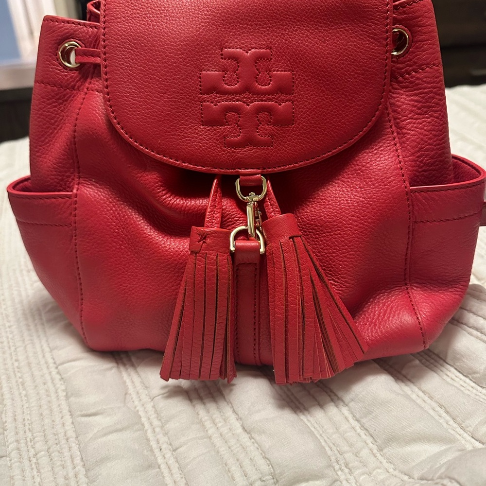 Tory Burch Cherry Red Backpack